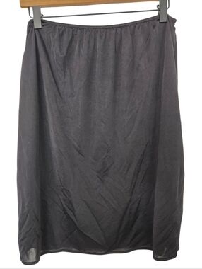 Vassarette Black Slip Skirt | Sheer Layering Skirt | Size 2X